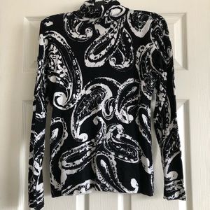 Paisley Turtleneck Sweater